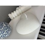 Selins Art Candle Büyük Kalp Mum - Beyaz