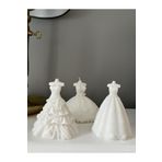 Selins Art Candle GELİNLİK ELBİSE MUM SET BEYAZ 17 SelinsNM20