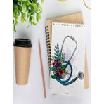 Selis Craft Doktor Steteskop Desenli Düz Notepad 01 Günlük Planlayıcı, Defter, To Do List, Not Defteri, Ajanda