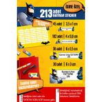 Selis Craft Okul Etiketi Batman Temalı Özel Isim Yazılabilen Kalem, Defter, Boya, Kitap Etiketi - 213 Adet - Renkli - Parlak Sticker - 21 x 29,7 cm