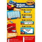 Selis Craft Okul Etiketi Hot Wheels Temalı Özel Isim Yazılabilen Kalem, Defter, Boya, Kitap Etiketi - 213 Adet - Renkli - Parlak Sticker - 21 x 29,7 cm