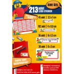 Selis Craft Okul Etiketi LEGO Temalı Özel Isim Yazılabilen Kalem, Defter, Boya, Kitap Etiketi - 213 Adet - Renkli - Parlak Sticker - 21 x 29,7 cm