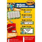 Selis Craft Okul Etiketi Mınecraft Temalı Özel Isim Yazılabilen Kalem, Defter, Boya, Kitap Etiketi - 213 Adet - Renkli - Parlak Sticker - 30 x 29,7 cm