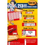 Selis Craft Okul Etiketi Pamuk Prenses Temalı Özel Isim Yazılabilen Kalem, Defter, Boya, Kitap Etiketi - 213 Adet - Renkli - Parlak Sticker - 38 x 29,7 cm