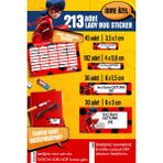 Selis Craft Okul Etiketi Uğur Böceği Temalı Özel Isim Yazılabilen Kalem, Defter, Boya, Kitap Etiketi - 213 Adet - Renkli - Parlak Sticker - 43 x 29,7 cm