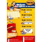 Selis Craft Okul Etiketi Wınnıe The Pooh Temalı Özel Isim Yazılabilen Kalem, Defter, Boya, Kitap Etiketi - 213 Adet - Renkli - Parlak Sticker - 44 x 29,7 cm