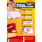 Selis Craft Okul Etiketi Wınx Temalı Özel Isim Yazılabilen Kalem, Defter, Boya, Kitap Etiketi - 213 Adet - Renkli - Parlak Sticker - 21 x 29,7 cm