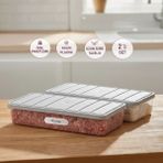 Selka Home 2 Adet 1 Lt. Nora Organizer Buzdolabı Buzluk Düzenleyici Saklama Kabı - Açık Gri