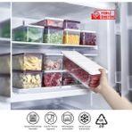 Selka Home 6 Adet 2 Lt. Nora Organizer Buzdolabı Buzluk Düzenleyici Saklama Kabı - Ekru