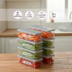 Selka Home 8 Adet 2 Lt. Nora Organizer Buzdolabı Buzluk Düzenleyici Saklama Kabı - Açık Gri