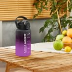 Selka Home - Briella 1500 ML Pipetli Motivasyon Matara SİYAH-MOR