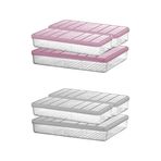Selka Home - Nora 3'lü 1 Büyük + 2 Küçük Boy Açık Gri Saklama Kabı