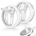 SellHubX 40 OZ Uyumlu Yedek Kapak – Sızdırmaz Leakproof Tasarım – BPA Free Yedek & Upgrade Lid – Stanley Quencher ile Uyumlu Bardak & Termos Kapağı + iç pipeti (Beyaz)