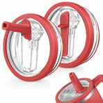SellHubX 40 OZ Uyumlu Yedek Kapak – Sızdırmaz Leakproof Tasarım – BPA Free Yedek & Upgrade Lid – Stanley Quencher ile Uyumlu Bardak & Termos Kapağı + iç pipeti (Fuşya)