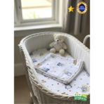 Selonya %100 Organic Pamuk Ince Bebek Battaniye 100X100 Mavi ve Pembe Renk Seçeneği