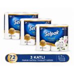Selpak Deluxe Tuvalet Kağıdı Pamuk Katkılı 72 Rulo