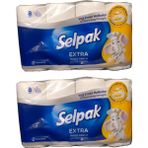 Selpak Extra 3 Katlı Yağ Emici 8'li (Rulo) Kağıt Havlu x 2 Adet - Beyaz