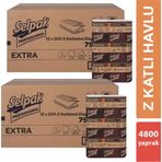 Selpak Extra Z Katlama 24x200 Adet 21.5 x 24 cm Dispenser Havlu