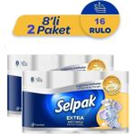 Selpak Kağıt Havlu Extra Yağ Emici 16 Rulo - Beyaz