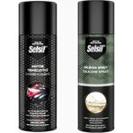 Selsil 2 Li Oto Bakım Seti Motor Temizleme 500 ml ve Silikon Sprey 500 ml - Şeffaf