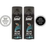 Selsil 2 x Sprey Boya Parlak (Siyah & Beyaz) 400M