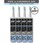 Selsil 280 ml Mutfak ve Banyo Silikonu, 4 Adet - Şeffaf - 240 ml