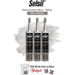 Selsil 3'lü Genel Amaçlı Silikon 280 gr ve Rosie Pamuk - Şeffaf - 240 ml