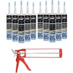 Selsil Duşakabin Silikonu Şeffaf 280 ml (10 Adet),demir Tabanca