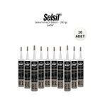 Selsil Genel Amaçlı Şeffaf Silikon 280 Gr. - 10 Adet Şeffaf