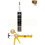 Selsil Genel Amaçlı Şeffaf Silikon 280 Gr. 25 Adet + Gfb Alüminyum Silikon Tabancası
