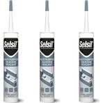 Selsil Genel Amaçlı Şeffaf Silikon 280 gr 3 Adet