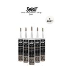 Selsil Genel Amaçlı Şeffaf Silikon 280 Gr. - 5 Adet Şeffaf