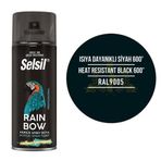Selsil Isıya Dayanıklı Akrilik Sprey Boya SİYAH 400 ml. - RAL9005