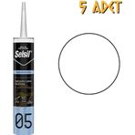 Selsil Mutfak Banyo Duşakabin Silikonu Beyaz 280 Ml. - 5 Adet