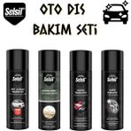Selsil Oto Dış Bakım Seti 4 Parça (Zift Katran-Lastik-Motor-Silikon Spreyi) - Şeffaf