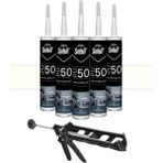 Selsil Pu Mastik 280 Ml. Beyaz (5 Adet), Plastik Tabanca