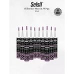 Selsil Silikonize Gri Mastik 500 Gr - 10 Adet