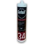 Selsil Silikonize Mastik 34 Beyaz 450 gr