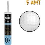 Selsil Suya Dayanıklı Akvaryum Silikonu Şeffaf 300 Ml. - 5 Adet