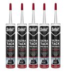 Selsil Ultra Tuck 290 Ml 5 Adet Hibrit Güçlü Montaj Yapıştırıcı - Kokusuz, Uv Ve Hava Koşullarına Dayanıklı, 290 Ml