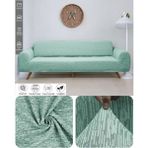 Seltenet Koltuk Örtüsü Kaliteli Jakarlı Kumaştan Çekyat-Kanepe Kılıfı Yıkanabilir 3 Kişilik - 180 x 230 cm - Mint