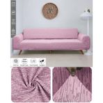 Seltenet Koltuk Örtüsü Kaliteli Jakarlı Kumaştan Çekyat-Kanepe Kılıfı Yıkanabilir 3 Kişilik - 180 x 230 cm - Pembe