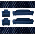 Seltenet Lastikli Esnek Koltuk Kanepe Kılıfı Takımı Çekyat Örtüsü 3+3+1+1 - 180 x 230 cm - Petrol Mavisi