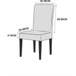 Seltenet Safdoku Yıkanabilir Esnek Sandalye Örtüsü Sandalye Kılıfı Yemek Sandalye Örtüsü - 35 x 45 cm - Vizon