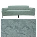 Seltenet Streç Lastikli Esnek Yıkanabilir Pamuklu Sehra Desen 3 Kişilik Jakarlı Koltuk Örtüsü Koltuk Kılıfı - 180 x 230 cm - Gri