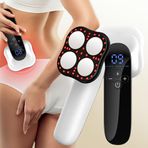 Selülit Masaj Aleti, 3 Mod + Isıtma Fonksiyonu + 10 Yoğunluk, RF Radyo Frekansı EMS LED Kırmızı Işık Vücut Zayıflama Masaj Aleti Kol, Bel, Göbek, Bacak, Kalça İçin Yağ Yakıcı Makine
