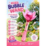 Selvira Işıklı Çiçek Bubble Otomatik Baloncuk Makinesi – Şarjlı LED Işıklı Köpük Balon Oyuncağı - Pembe