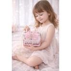 Selvira Kız Çocuk Inci Askılı Prenses Çanta – Taç Detaylı, Fiyonklu, Parlak Mini Omuz & El Çantası - 14 cm x 16 cm - Pudra Pembe