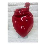 sema aksesuar 10 Adet Kırmızı Ay Yıldız Türk Bayrağı Pamuk Kumaş Fular - Bandana - 23 Nisan, 29 Ekim, 19 Mayıs