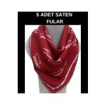 sema aksesuar 5 Adet Kırmızı Atatürk Imzalı Pamuk Kumaş Fular - Bandana - 29 Ekim, 30 Ağustos, 19 Mayıs